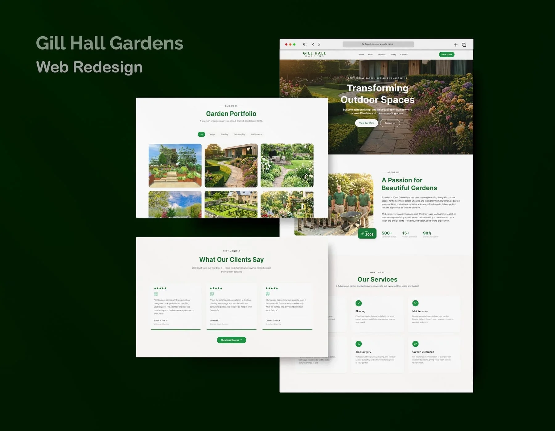 Gill Hall Gardens website designed by Haris Khan