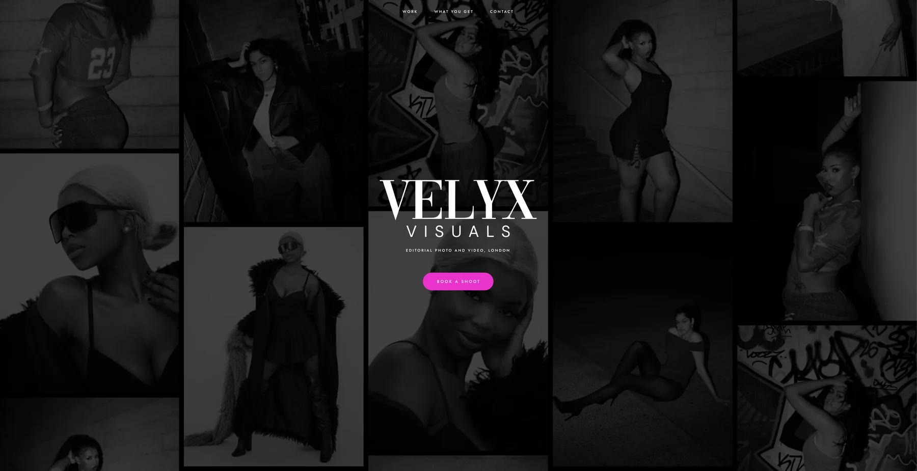 Velyx Visuals website designed by Haris Khan